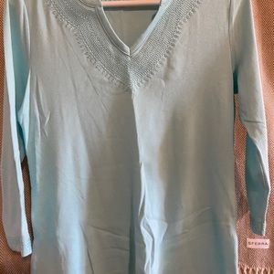 Talbots V- Neck 3/4 sleeve Top